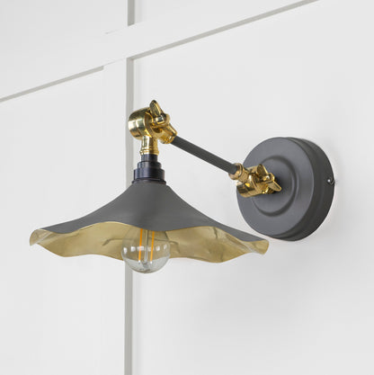 From The Anvil Smooth Brass Flora Wall Light