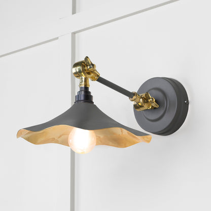 From The Anvil Smooth Brass Flora Wall Light