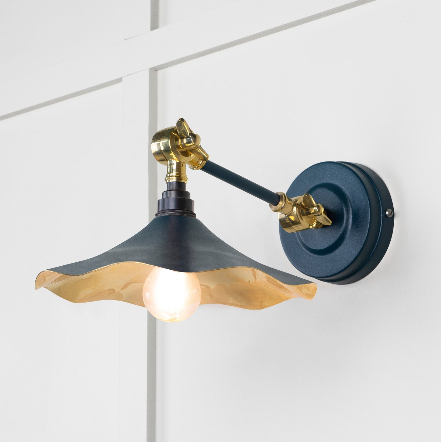 From The Anvil Smooth Brass Flora Wall Light