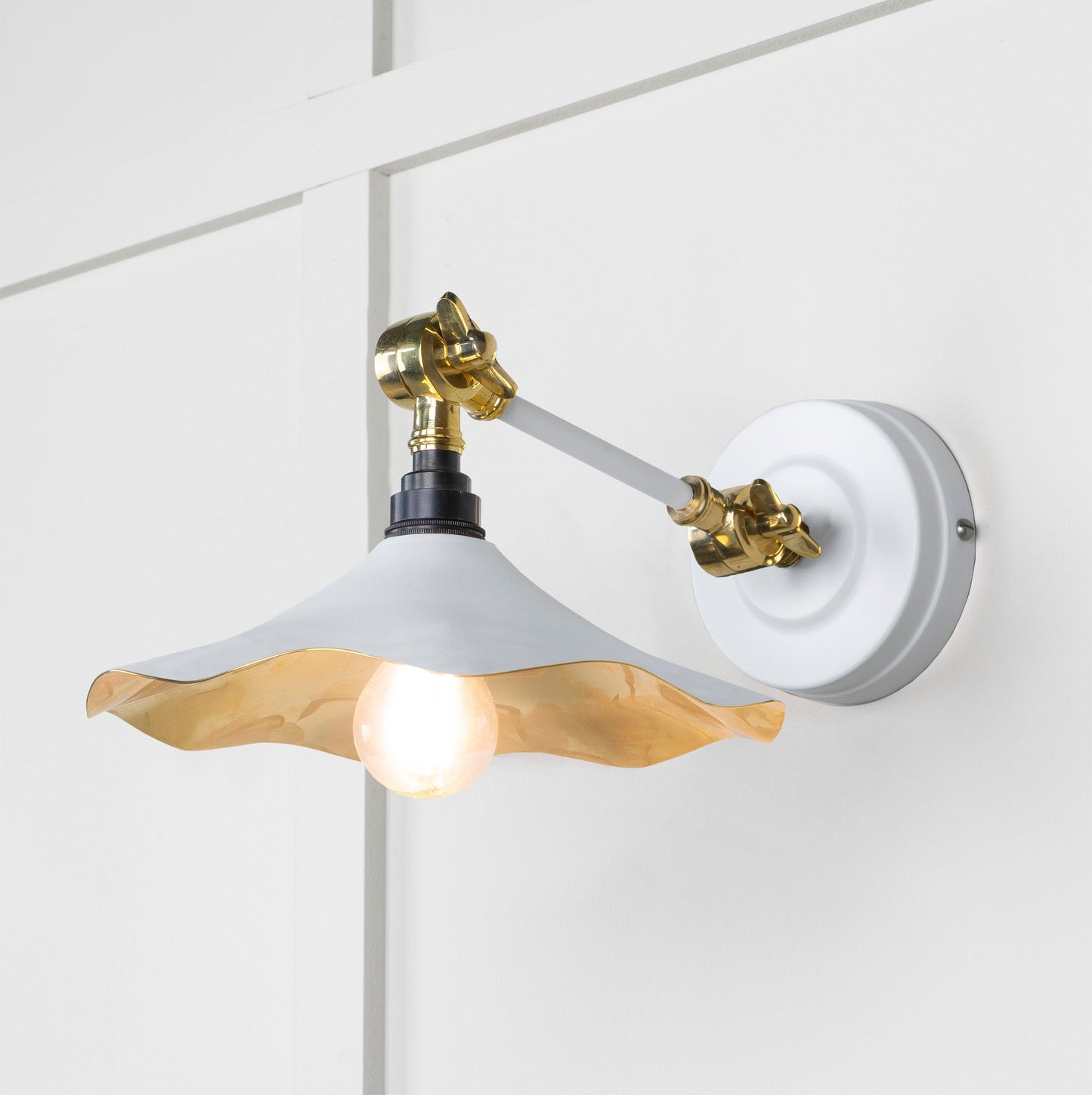 From The Anvil Smooth Brass Flora Wall Light