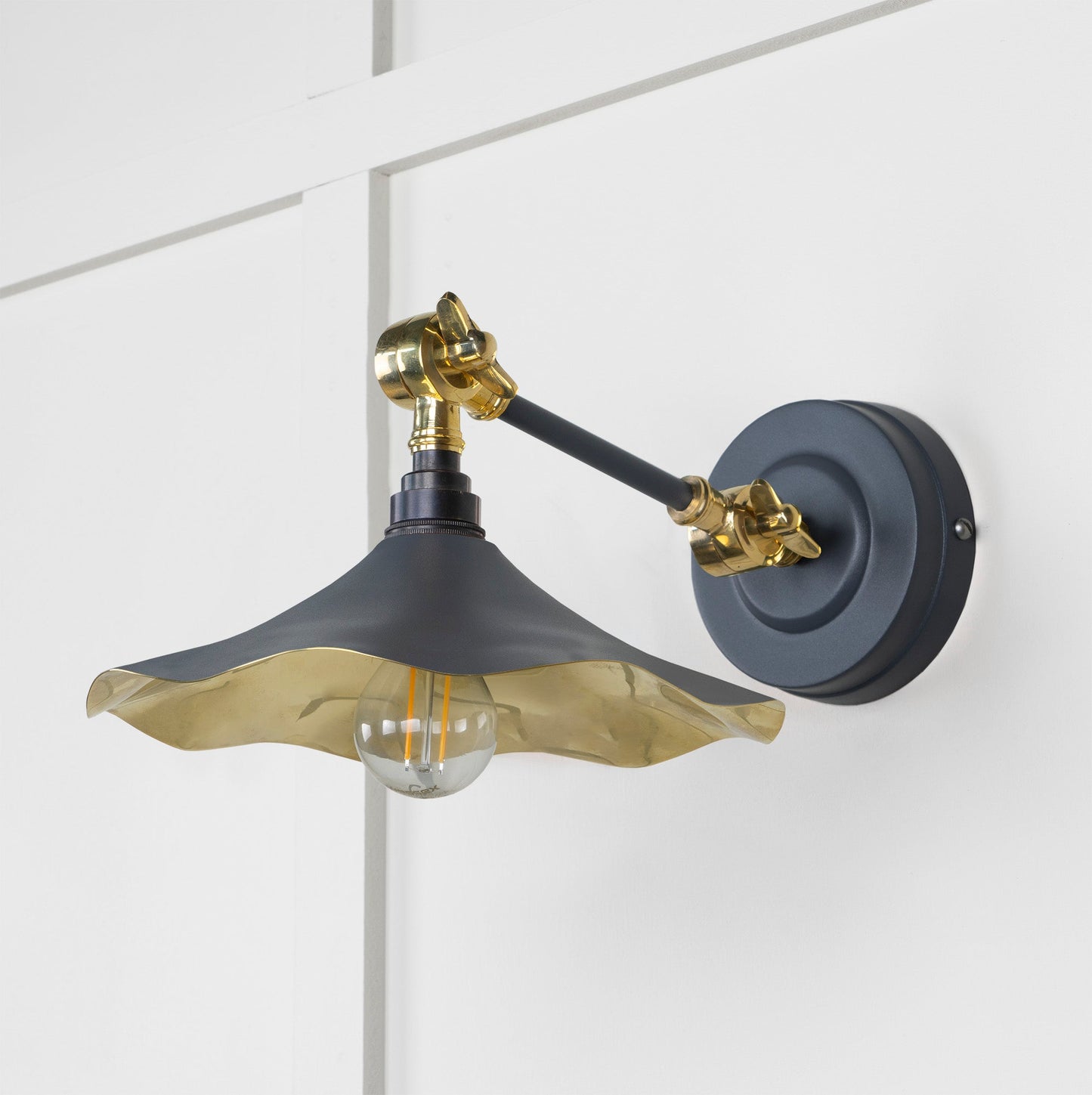 From The Anvil Smooth Brass Flora Wall Light