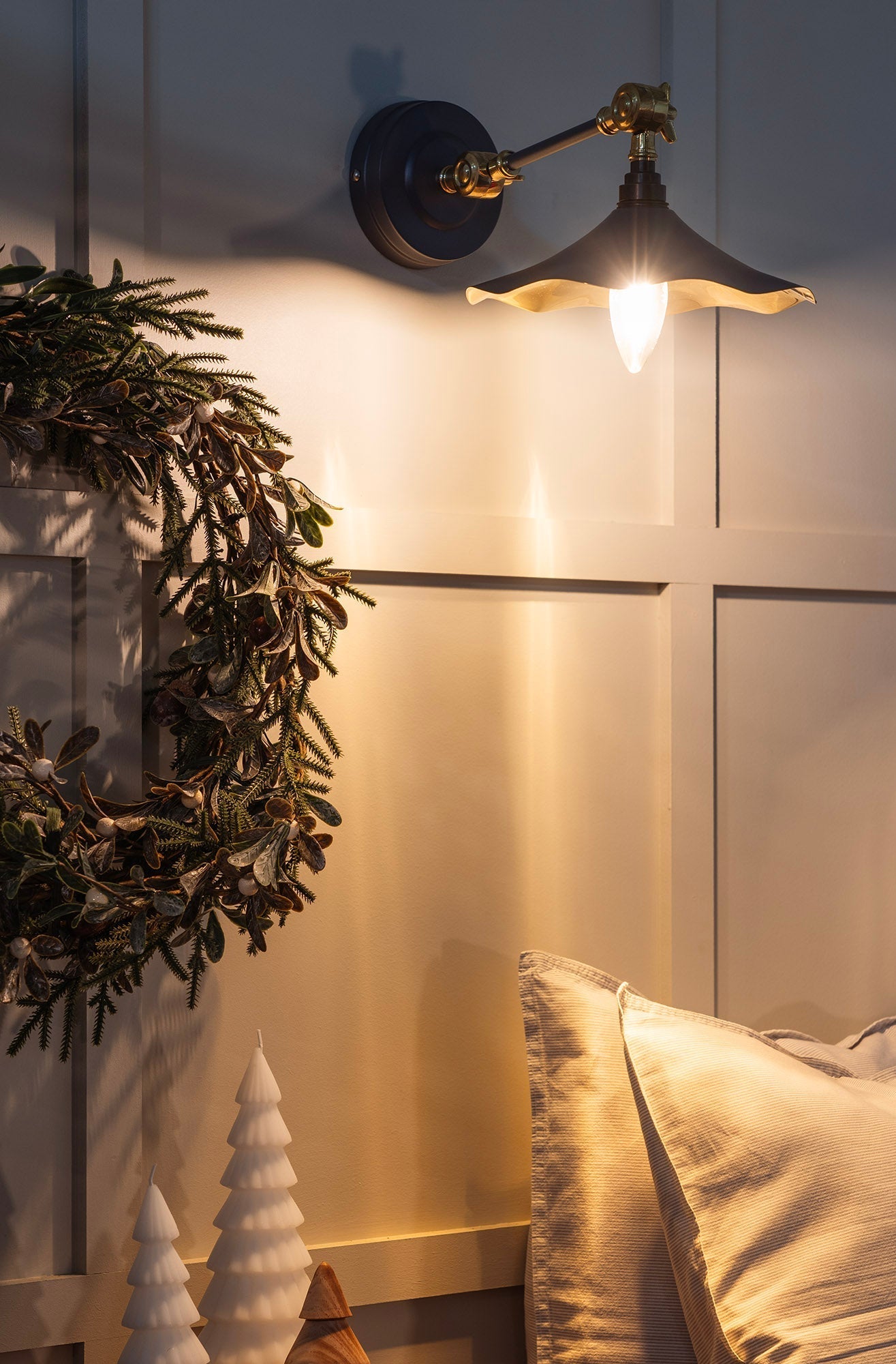 From The Anvil Smooth Brass Flora Wall Light