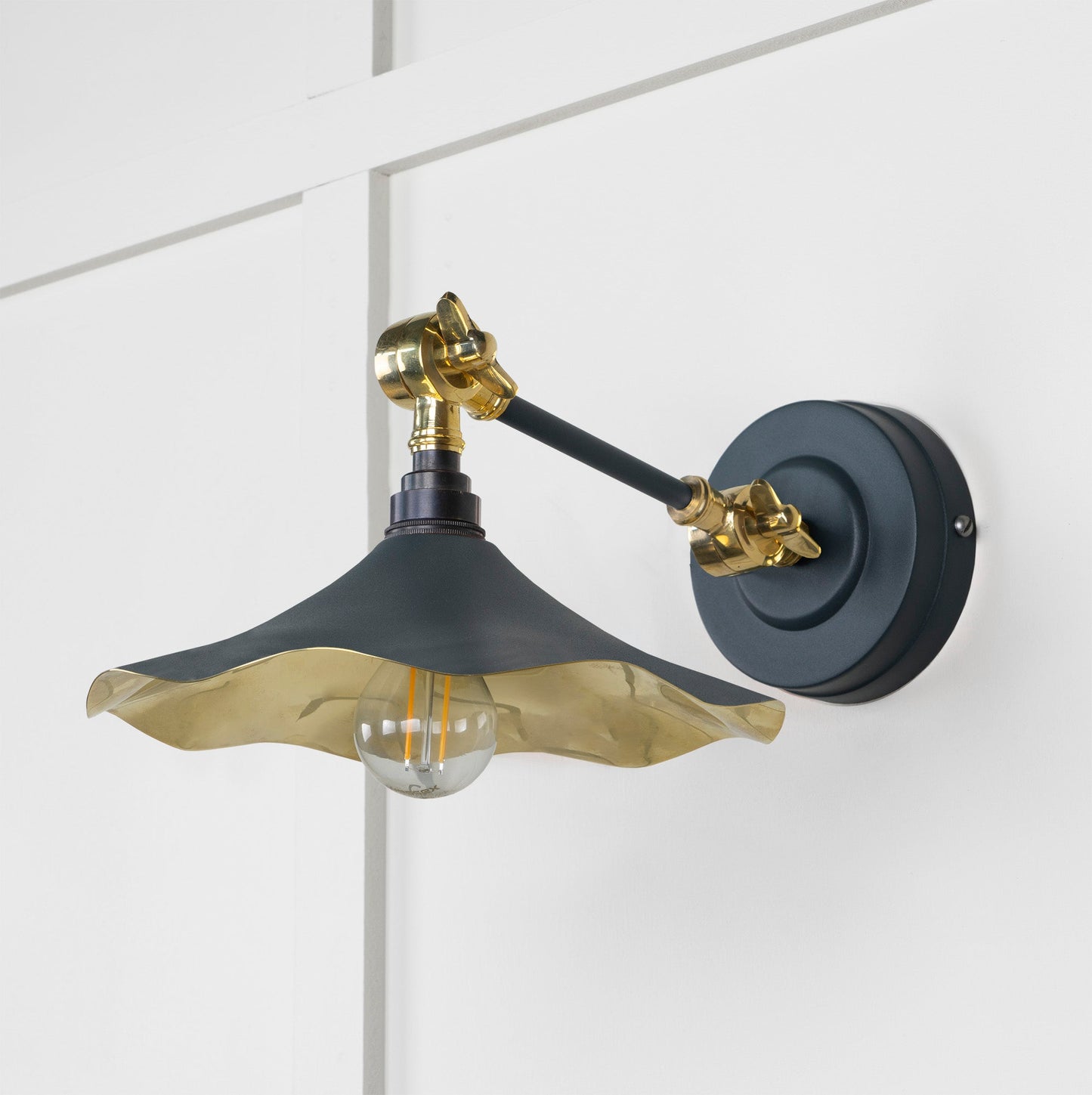 From The Anvil Smooth Brass Flora Wall Light