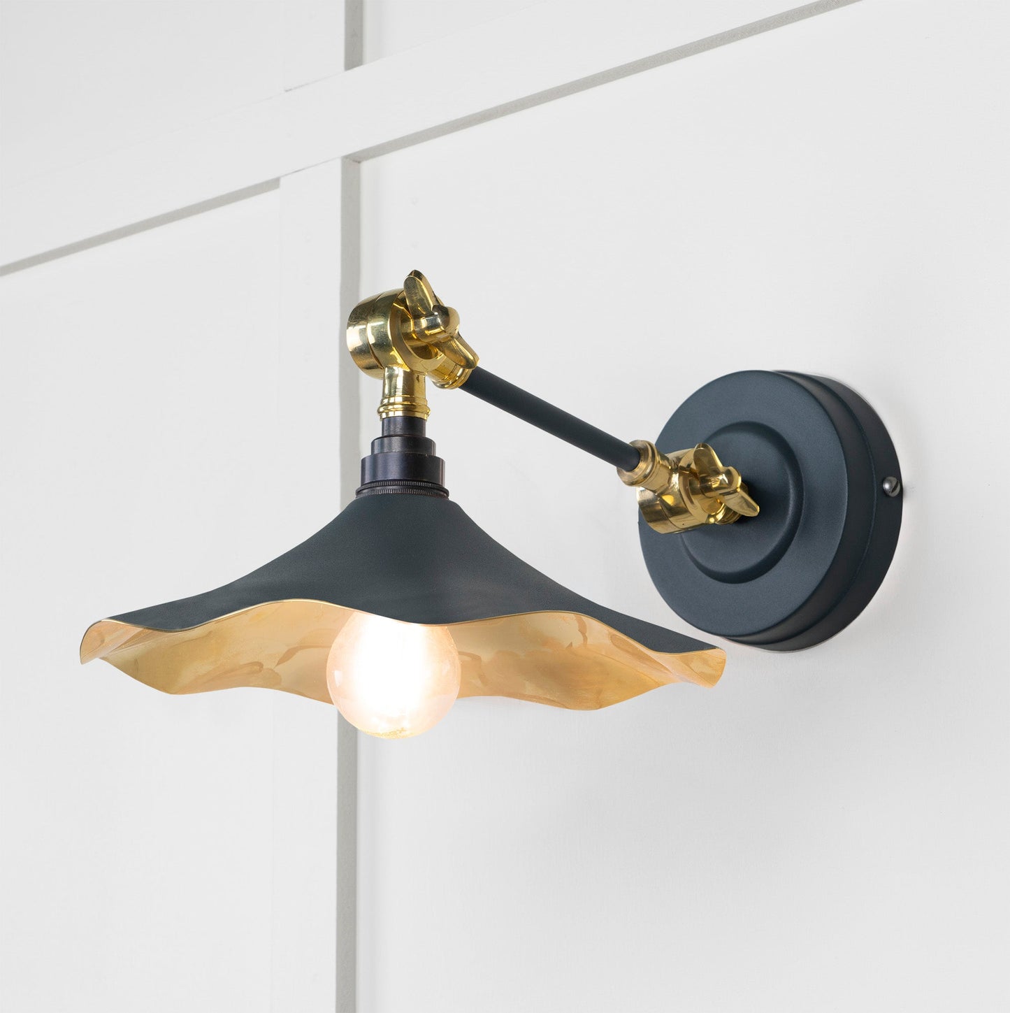 From The Anvil Smooth Brass Flora Wall Light