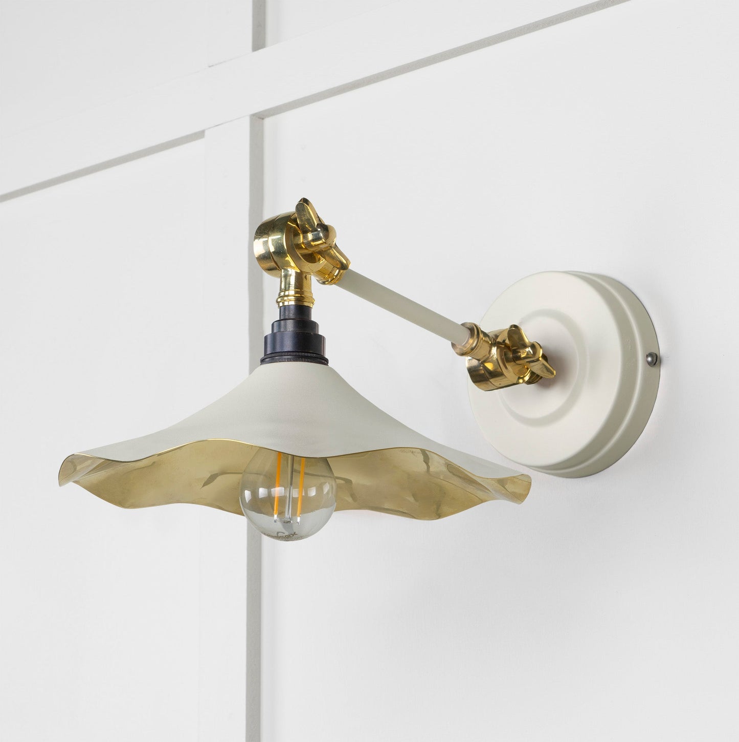 From The Anvil Smooth Brass Flora Wall Light
