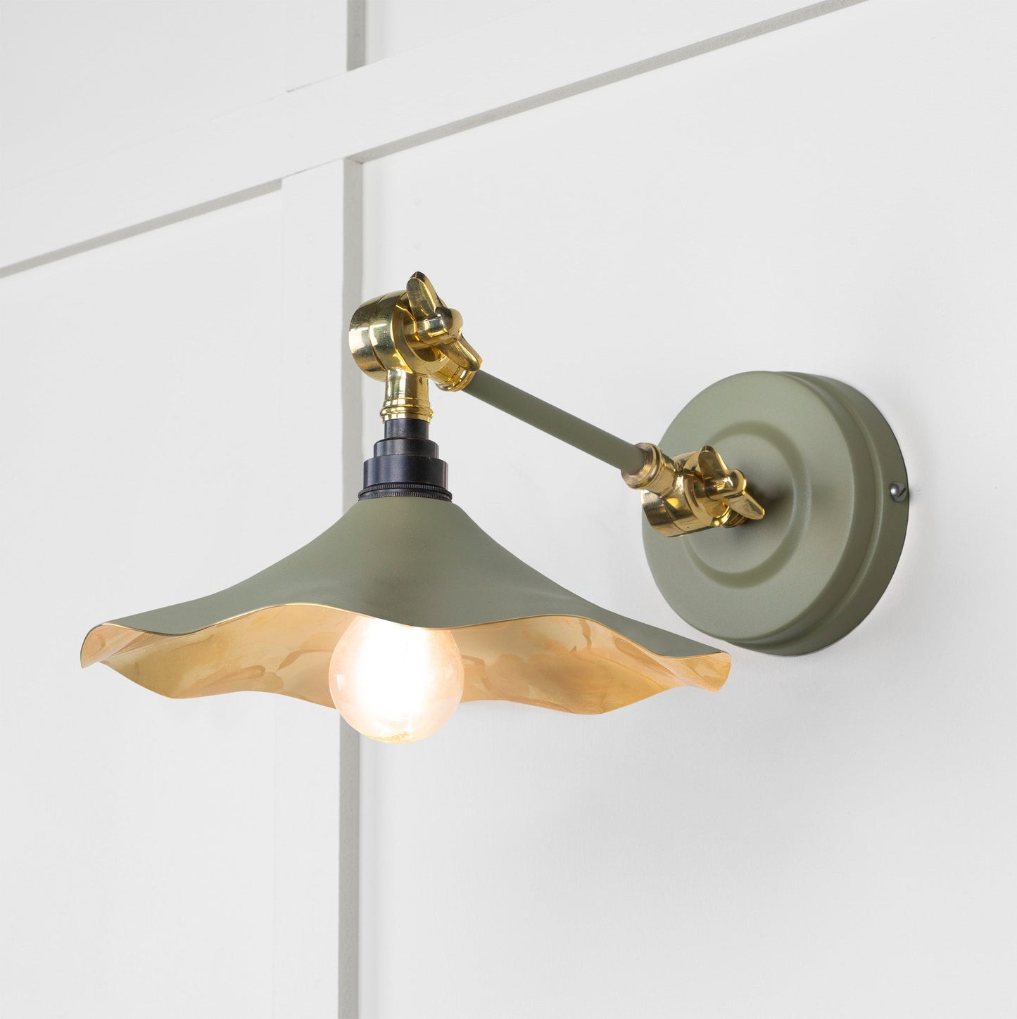 From The Anvil Smooth Brass Flora Wall Light