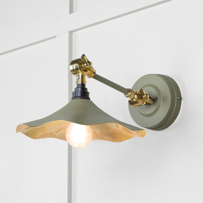 From The Anvil Smooth Brass Flora Wall Light