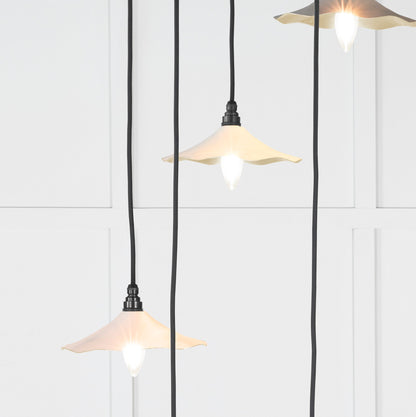 From The Anvil Smooth Brass Flora Cluster Pendant