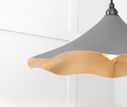 From The Anvil Smooth Brass Flora Pendant