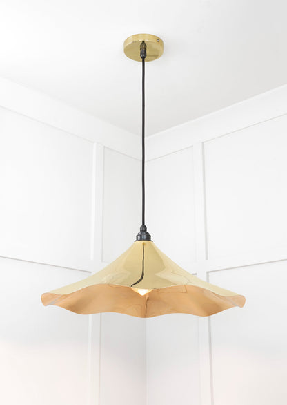 From The Anvil Smooth Brass Flora Pendant