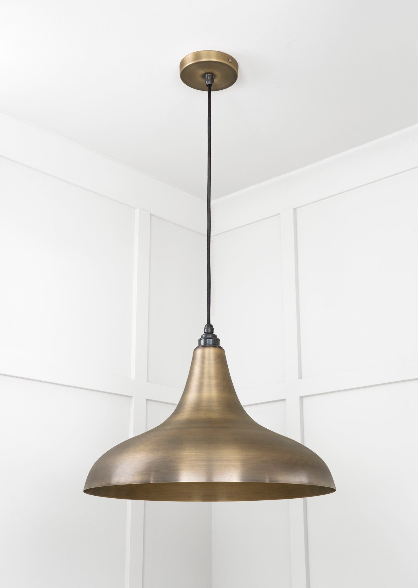 From The Anvil Aged Brass Frankley Pendant