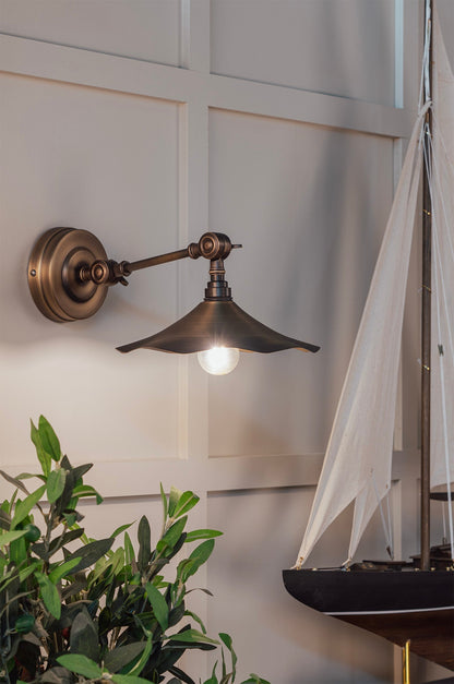 From The Anvil Aged Brass Flora Wall Light