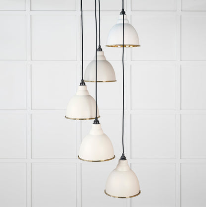 From The Anvil Smooth Brass Brindley Cluster Pendant