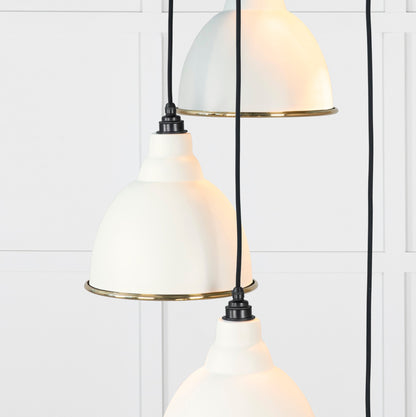 From The Anvil Smooth Brass Brindley Cluster Pendant