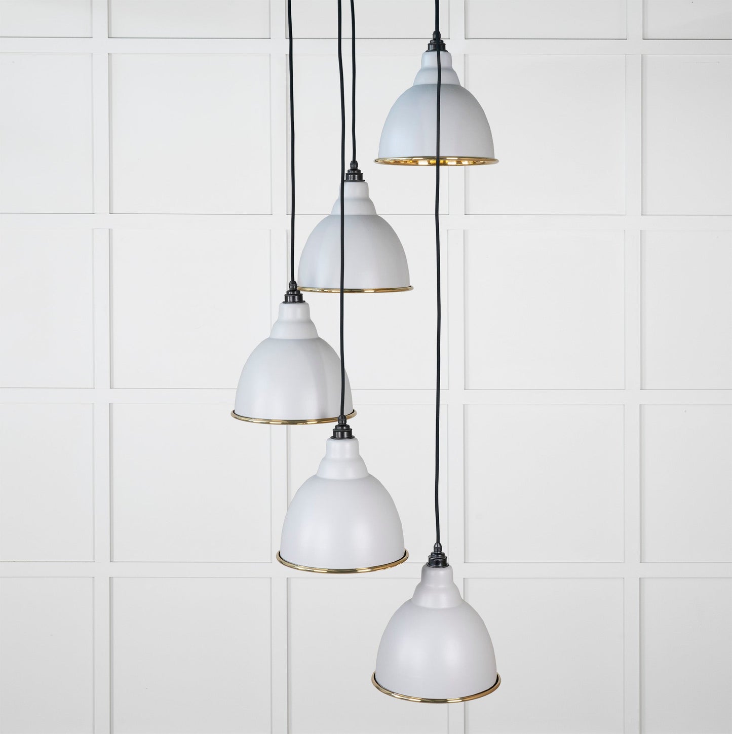 From The Anvil Hammered Brass Brindley Cluster Pendant