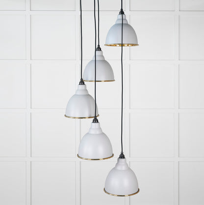 From The Anvil Hammered Brass Brindley Cluster Pendant