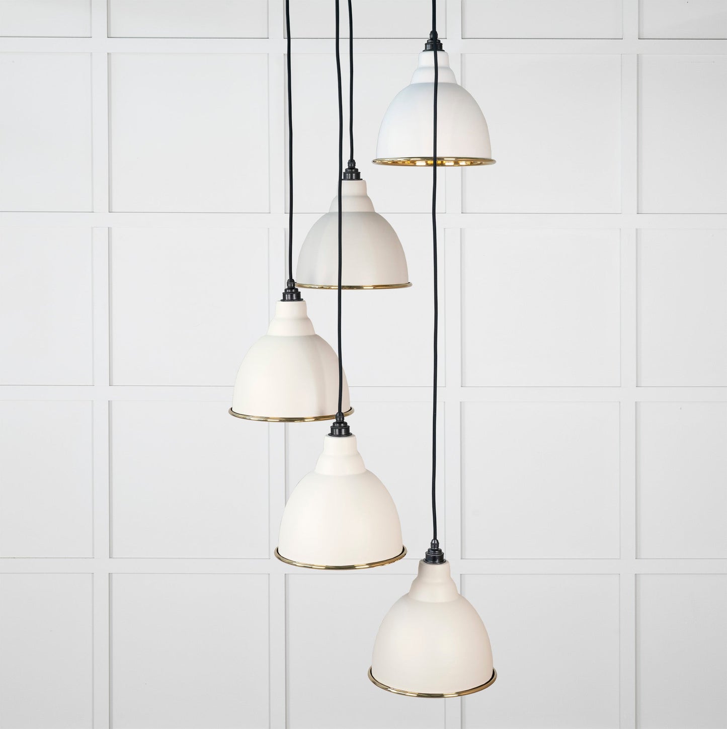 From The Anvil Hammered Brass Brindley Cluster Pendant