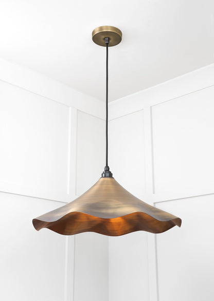 From The Anvil Aged Brass Flora Pendant