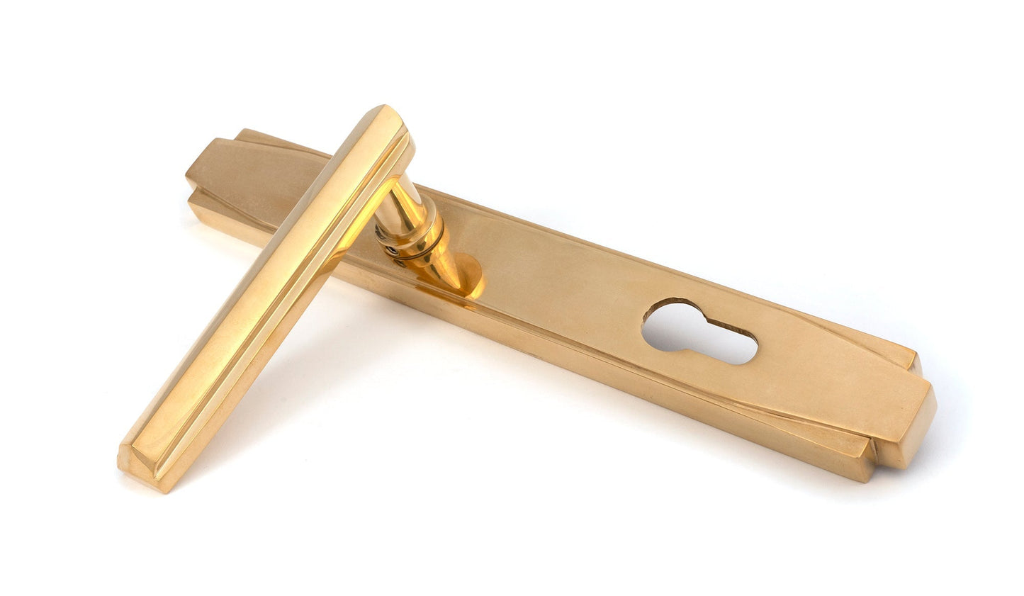 From The Anvil Art Deco Slimline Lever Espag. Lock Set