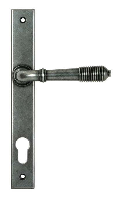 From The Anvil Reeded Slimline Lever Espag. Lock Set