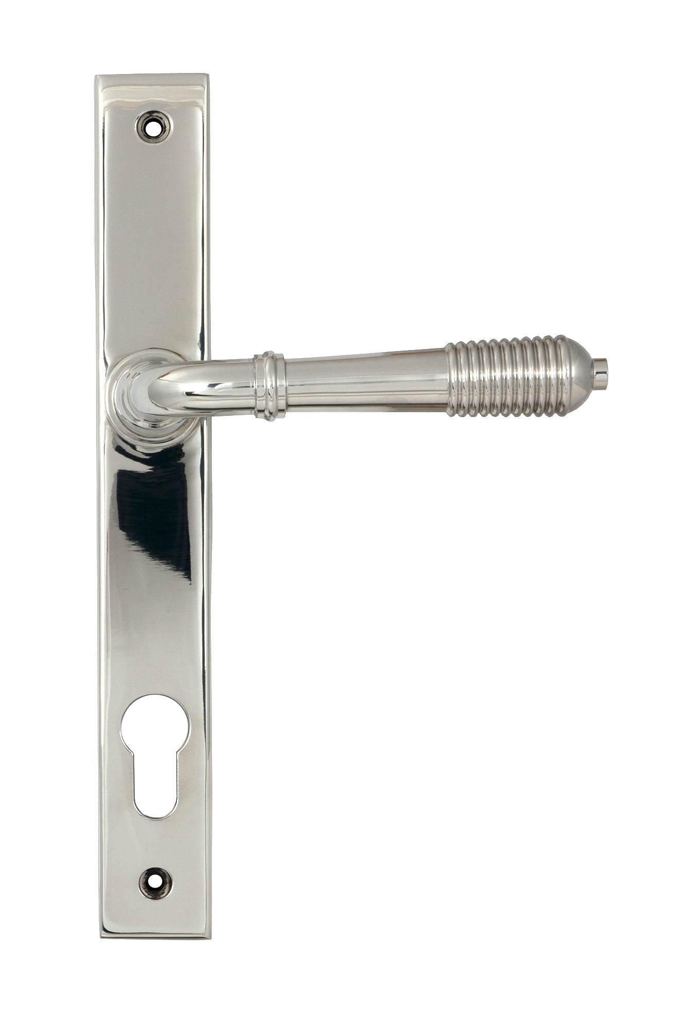 From The Anvil Reeded Slimline Lever Espag. Lock Set