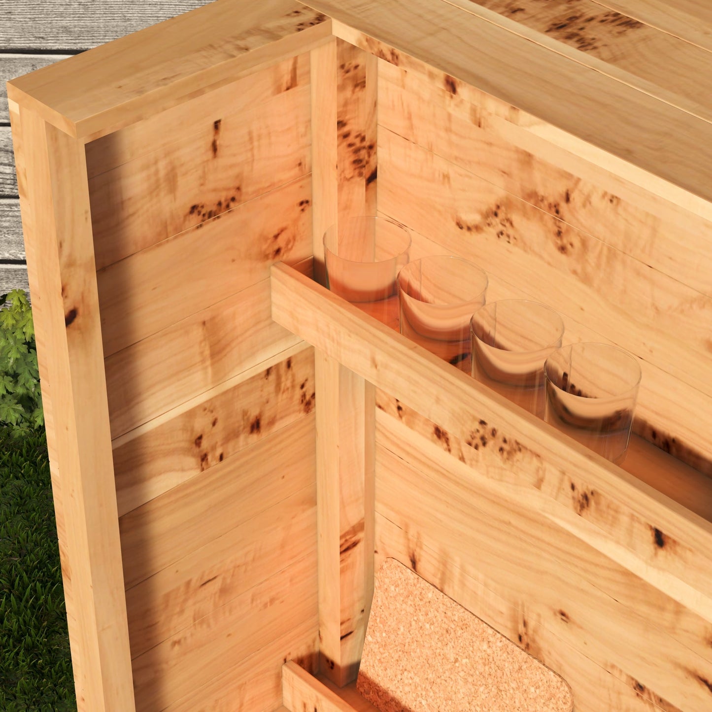Rustic Wooden Pallet Bar - 100cm - Hot Tub Shop