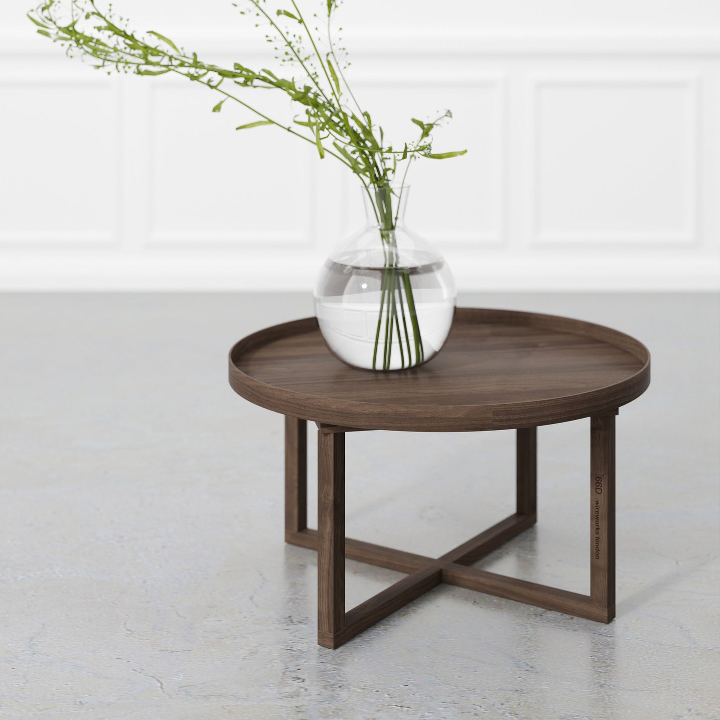 Wireworks Round Table 66 D Walnut