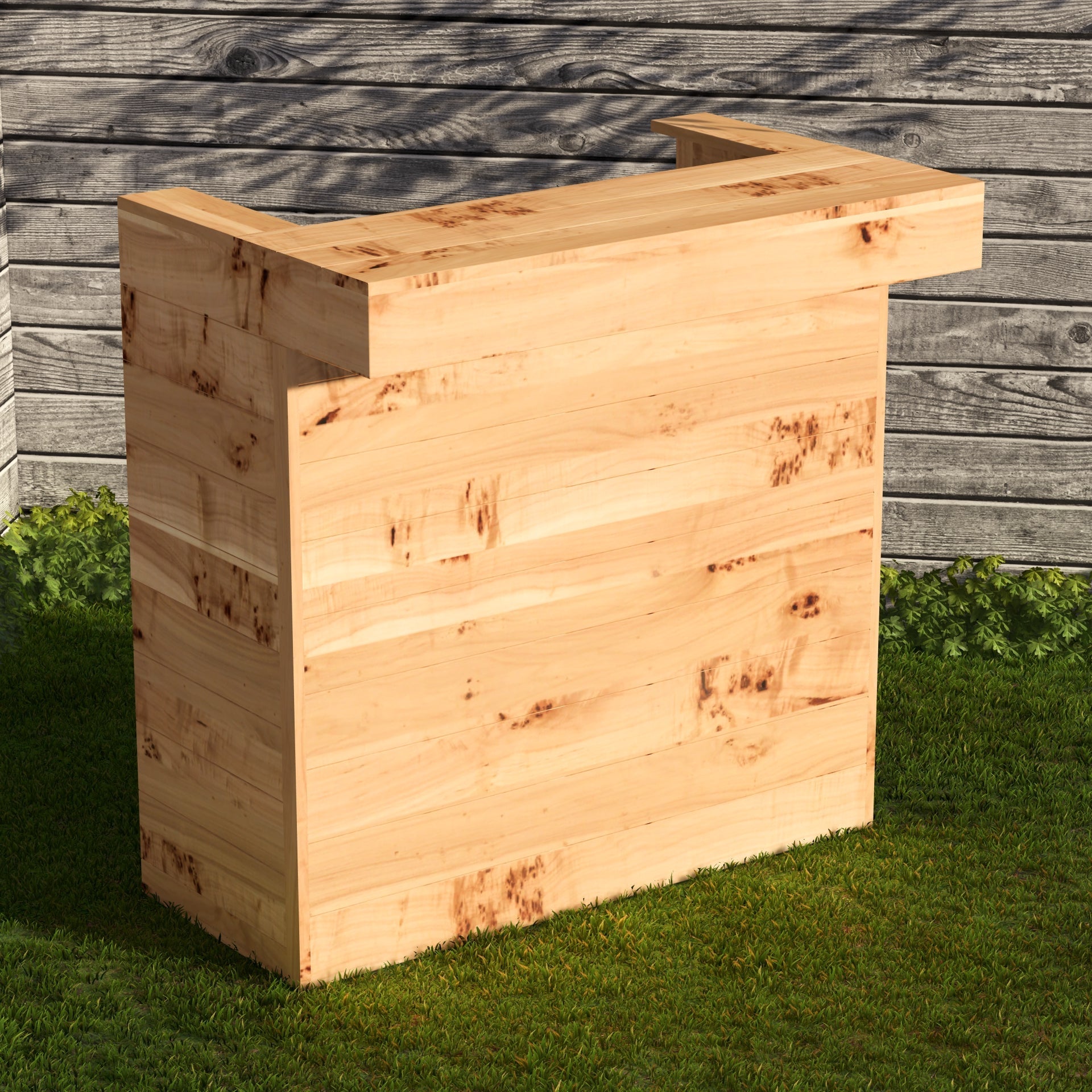 Rustic Wooden Pallet Bar - 100cm - Hot Tub Shop