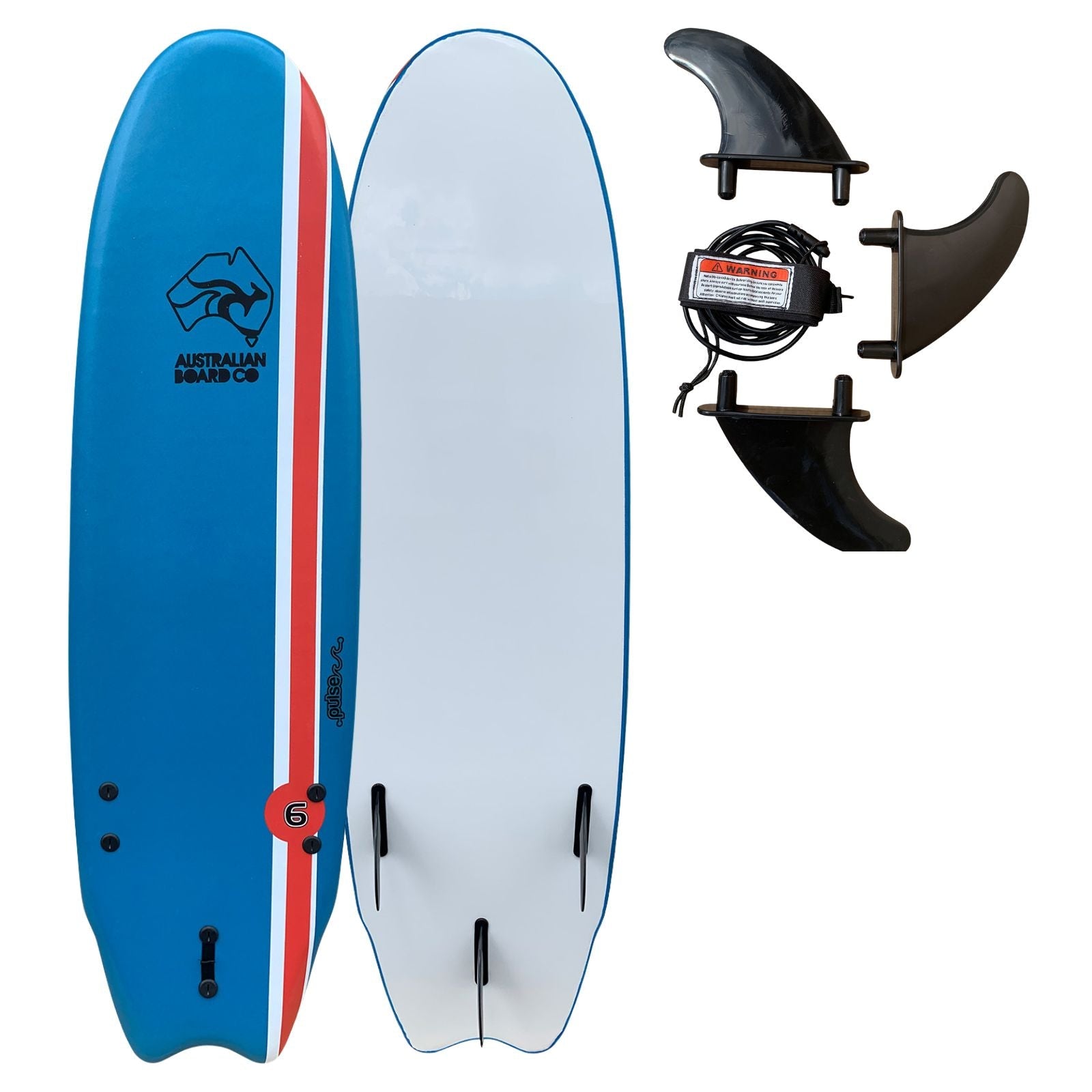 6ft Soft Foamie Beginner Surfboard - PULSE from Australian Board Co - Hot Tub Shop