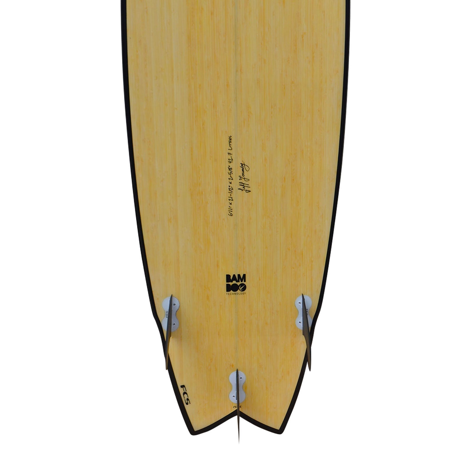 6ft 11 Bamboo Wing Swallow Tail Surfboard - Hot Tub Shop