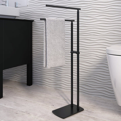 Origins Living Gedy Florida Towel Stand With 2 Fixed Arms Matt Black