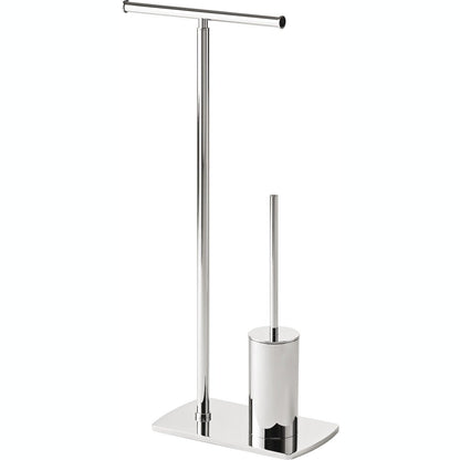 Origins Living Gedy Florida Bathroom Butler With Double Swivel Toilet Roll Holder & Brush Set Chrome - Hot Tub Shop