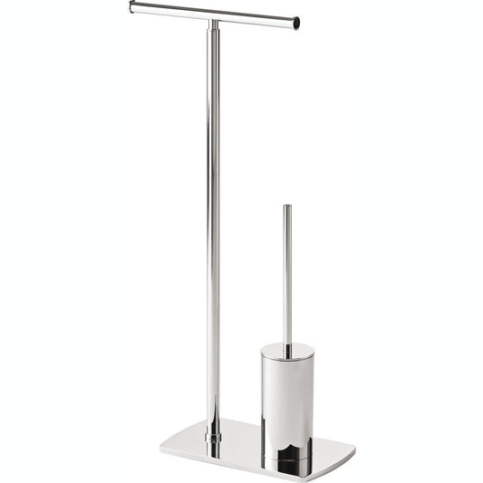 Origins Living Gedy Florida Bathroom Butler With Double Swivel Toilet Roll Holder & Brush Set Chrome - Hot Tub Shop