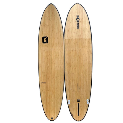 7'6" Bamboo Round Tail Mini Mal Surfboard - Hot Tub Shop