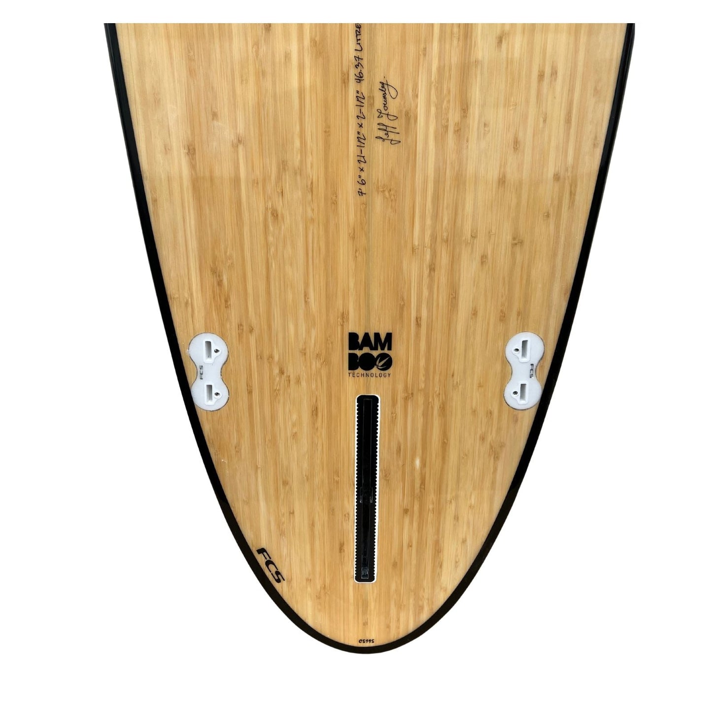 7'6" Bamboo Round Tail Mini Mal Surfboard - Hot Tub Shop