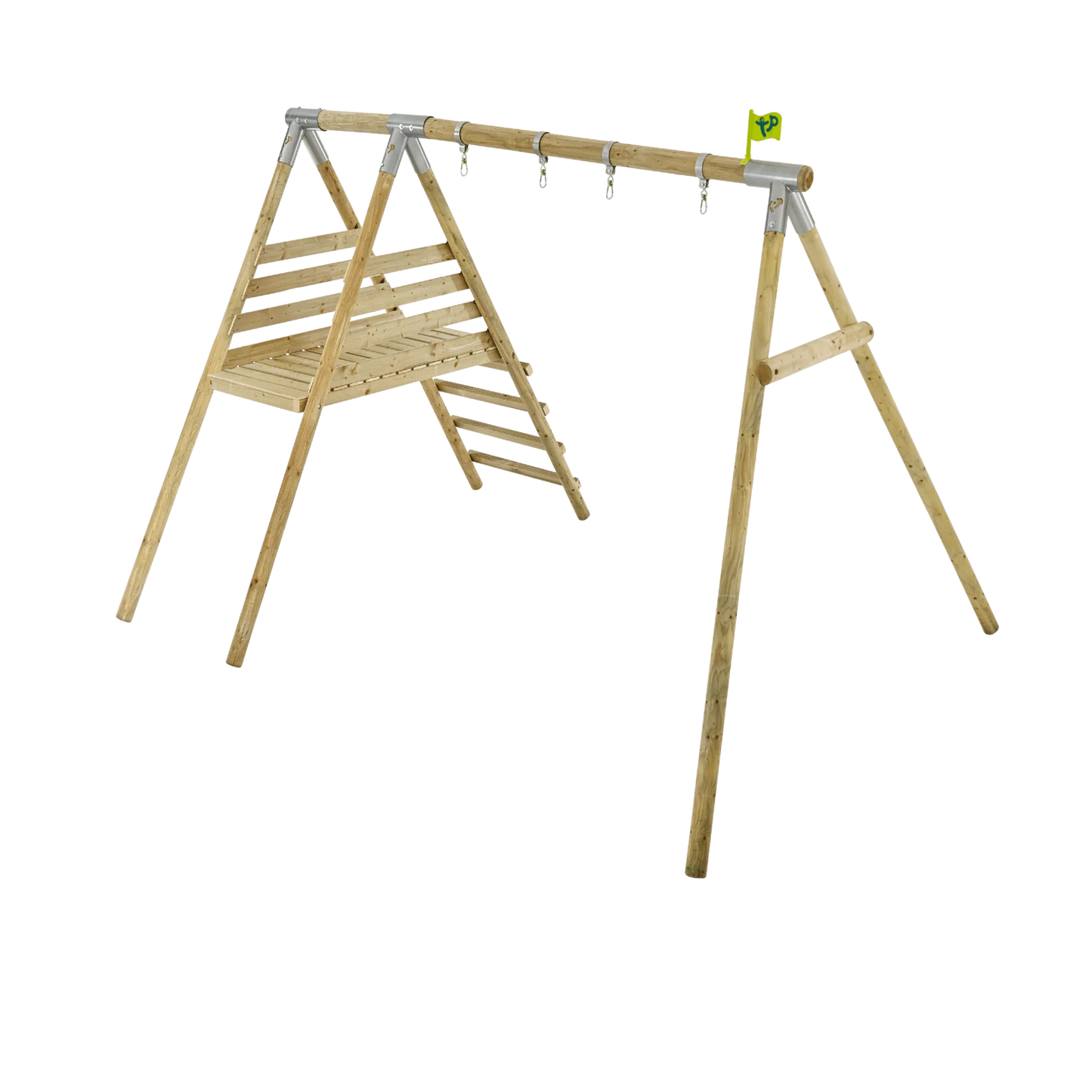 TP Knightswood Wooden Double & Deck Swing Frame