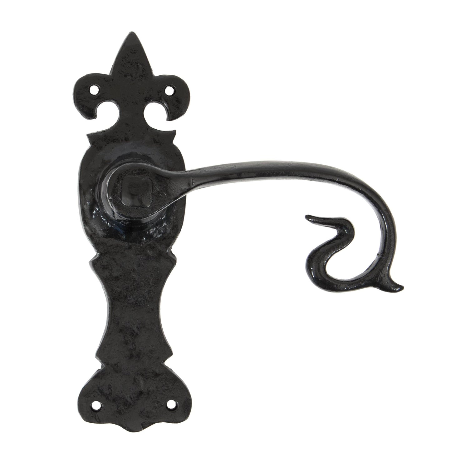 From The Anvil Curly Lever Latch Set - Hot Tub Shop