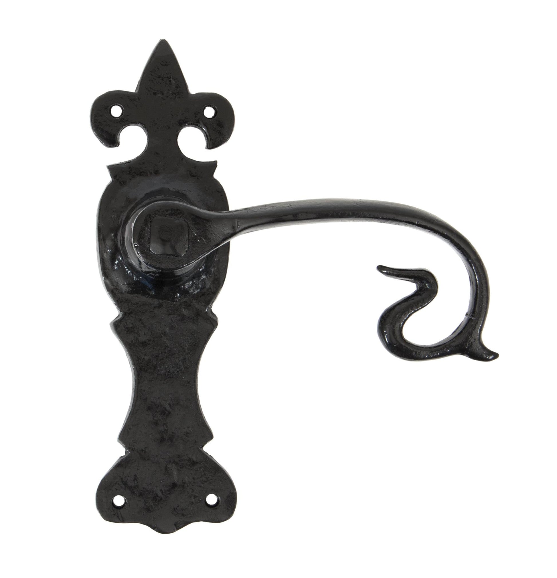 From The Anvil Curly Lever Latch Set - Hot Tub Shop