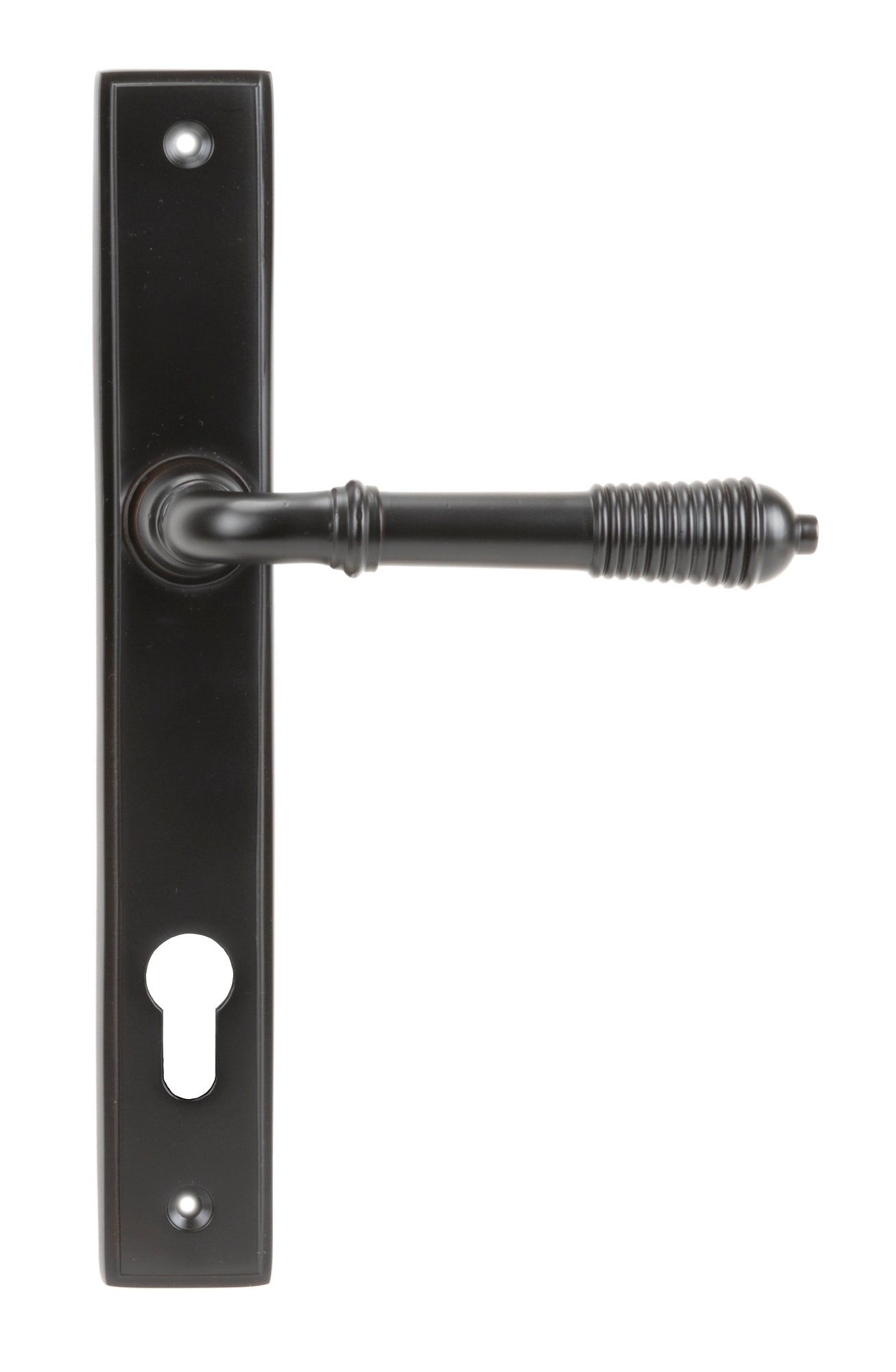 From The Anvil Reeded Slimline Lever Espag. Lock Set