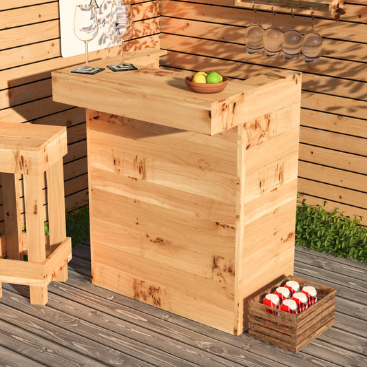 Rustic Wooden Pallet Bar - 80cm - Hot Tub Shop
