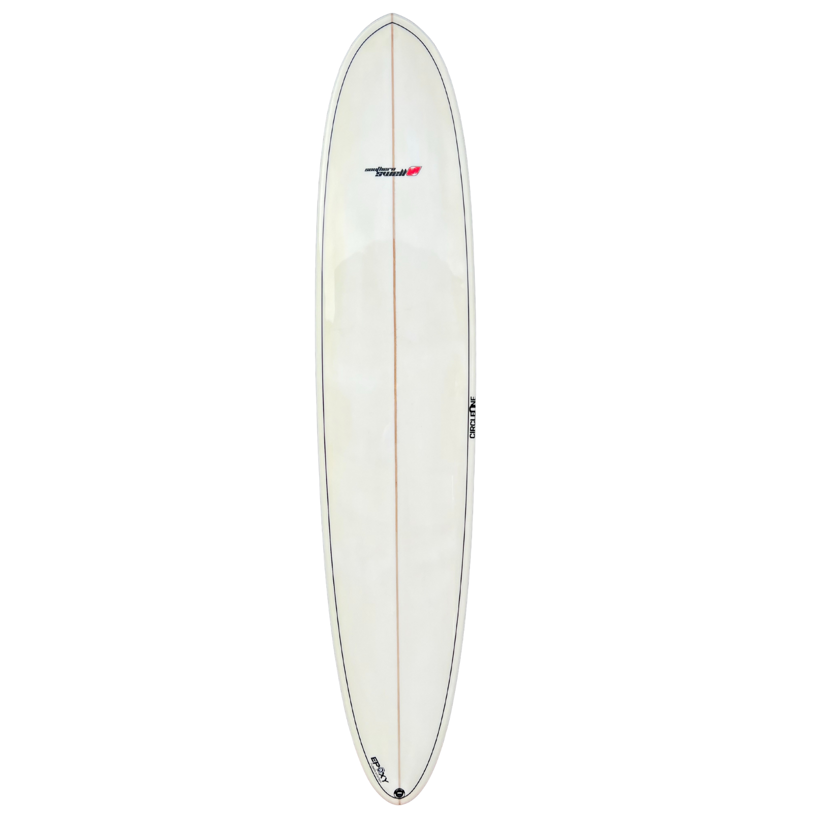 9ft Southern Swells Longboard Round Tail Clear Epoxy Finish (FINS Included) - Hot Tub Shop