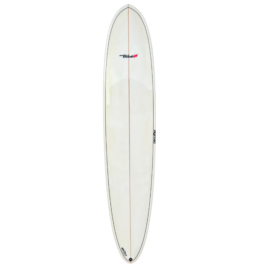 9ft Southern Swells Longboard Round Tail Clear Epoxy Finish (FINS Included) - Hot Tub Shop
