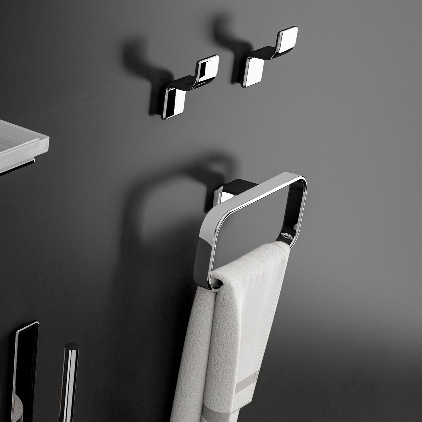 Origins Living Gedy Il Giglio Towel Ring Chrome - Hot Tub Shop