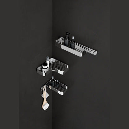 Origins Living Gedy Il Giglio Rectangular Shower Basket With Hooks Chrome - Hot Tub Shop