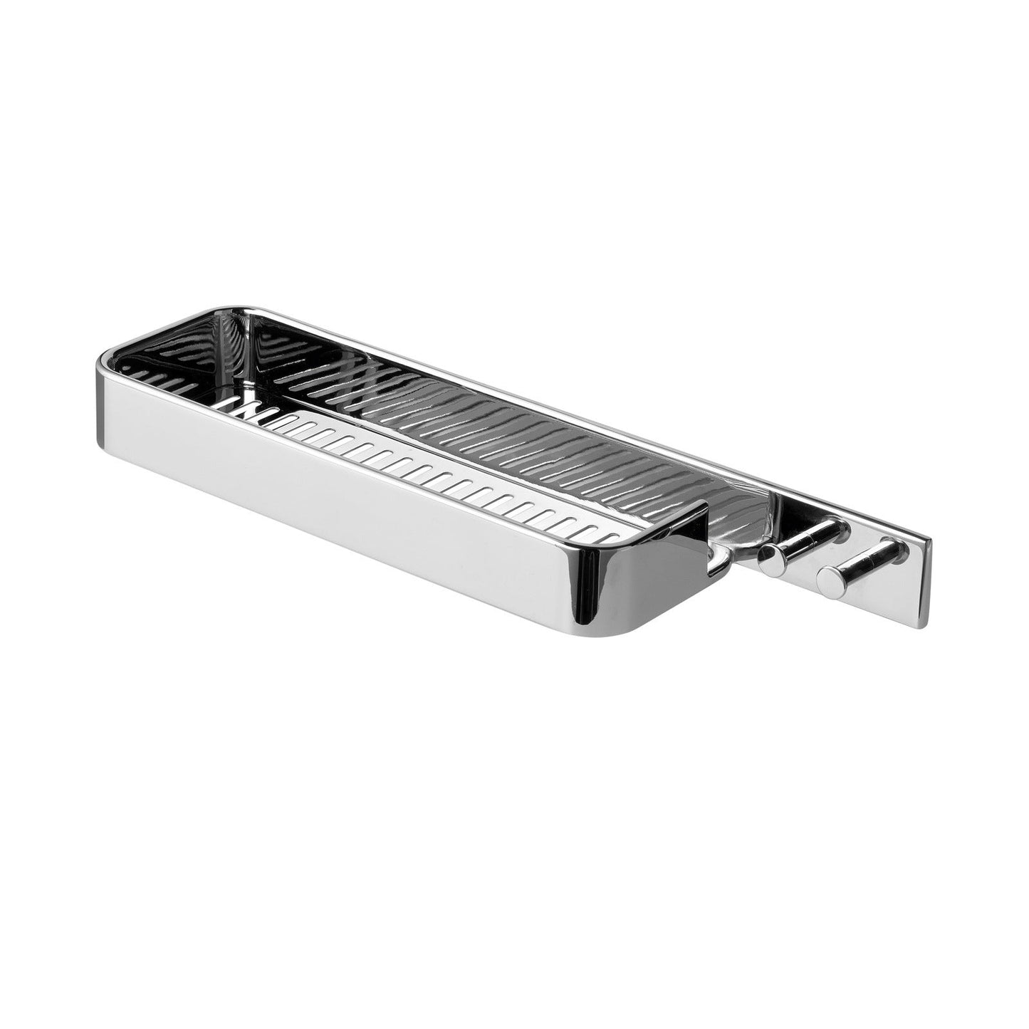 Origins Living Gedy Il Giglio Rectangular Shower Basket With Hooks Chrome - Hot Tub Shop
