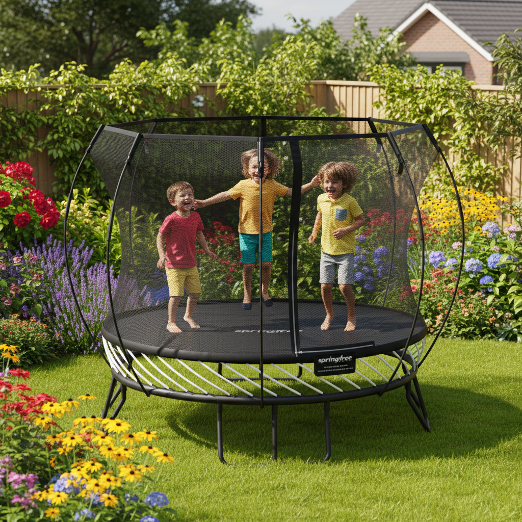 Springfree 8ft Round Outdoor Trampoline With Safety Net - Hot Tub Shop