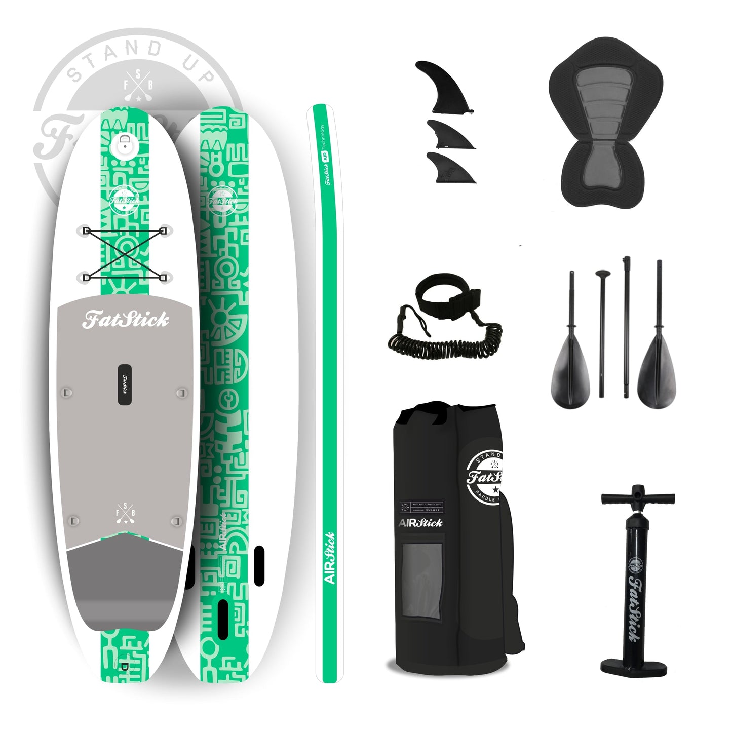 AirStick 10'6 Inflatable Stand Up Paddle Board SUP | With Seat - Hot Tub Shop