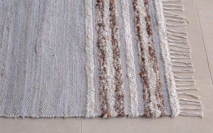 Nkuku Aadita Jute & Wool Rug Grey - Hot Tub Shop