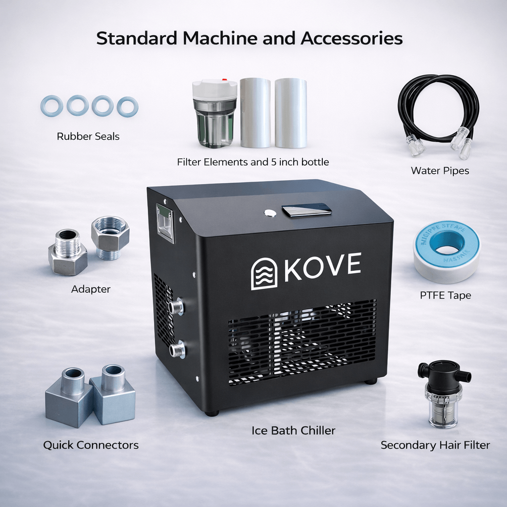 KOVE Core 0.5HP Ice Bath Chiller – 695W Temperature-Controlled Cooling System