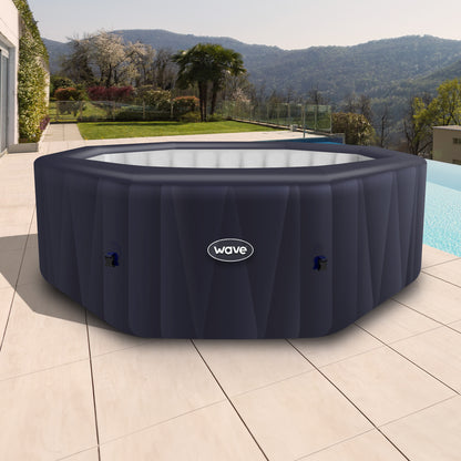 Wave Aegean 6 Person Inflatable Hot Tub Spa - Navy